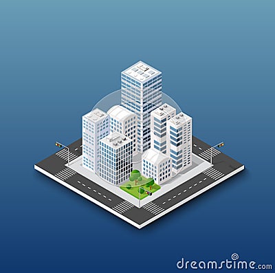 Urban elements architecture Vector Illustration