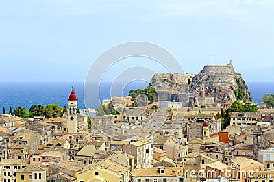 City of Kerkyra, aerial view Stock Photo