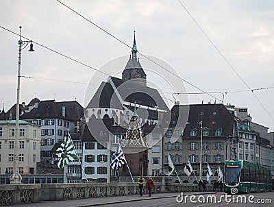 Basel is beautiful old historic town full of cultural monuments and various attractions Editorial Stock Photo