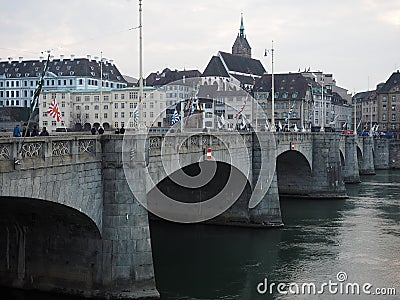 Basel is beautiful romantic old historic town full of cultural monuments and various attractions Editorial Stock Photo