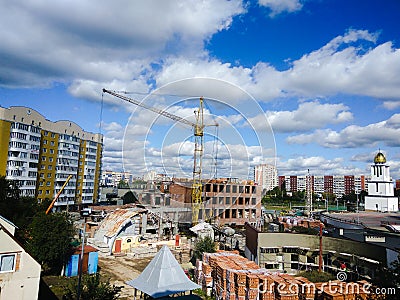 City landscape of a developing city Stock Photo