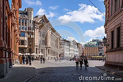 The city landscape. Riga, Latvia. Editorial Stock Photo
