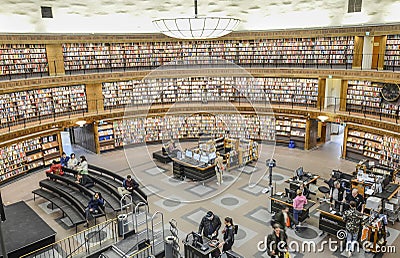 Circular public library, Stockholm, Sweden Editorial Stock Photo