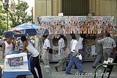 City Life in the center of Rio de Janeiro Editorial Stock Photo