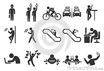 City life icons Vector Illustration