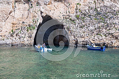City and life, urban view. Water an boat, peoples and rocks Travel photo 2018 september. Editorial Stock Photo