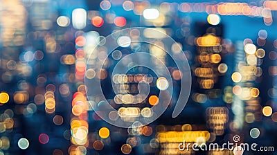 City Lights Bokeh Abstract Background Stock Photo