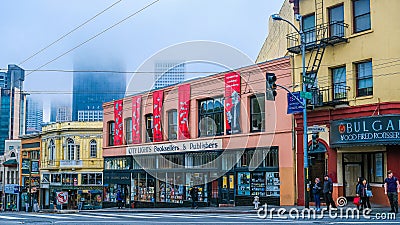 City Lights Booksellers and Pubishers Editorial Stock Photo