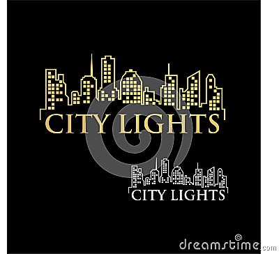 City lights logo Vector Illustration