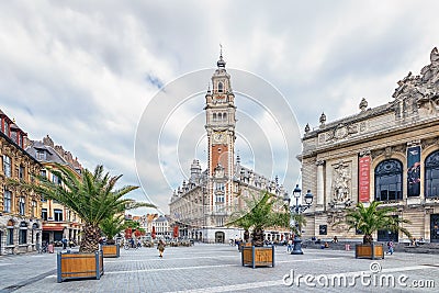 The city of Lille in France Editorial Stock Photo
