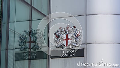 City of London - Coat of arms Editorial Stock Photo