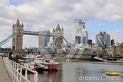 The city of London, Great Britain, river Thames Editorial Stock Photo