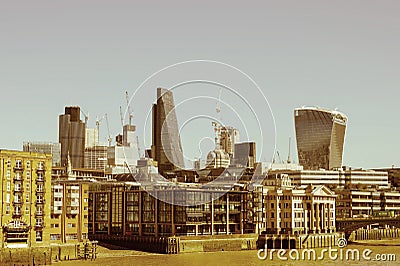 City of London Landmark Buildings In The Financial District Editorial Stock Photo