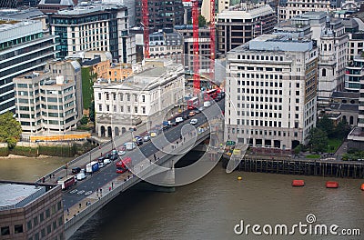 City of London panorama, London bridge Editorial Stock Photo