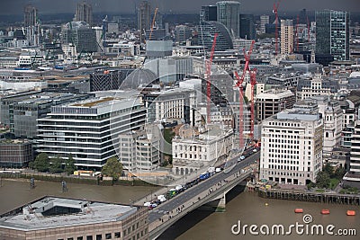 City of London panorama, London bridge Editorial Stock Photo