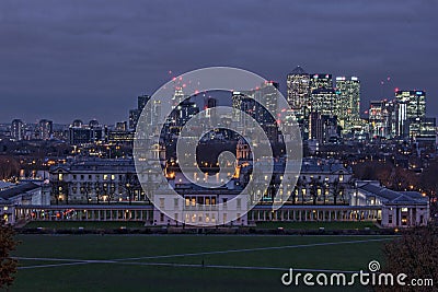 The City of London Skyline at dusk Stock Photo