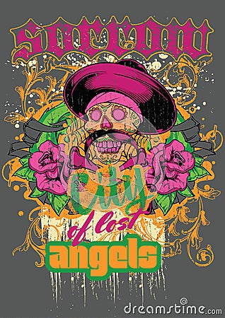 City of lost angels Vector Illustration