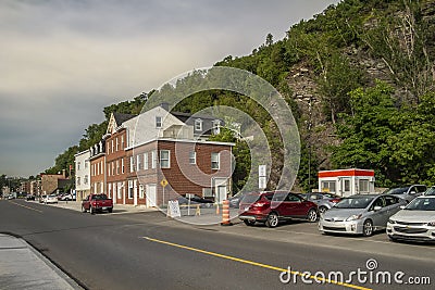 Siant Lawrence street in Levis Quebec Editorial Stock Photo