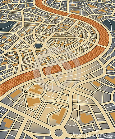 City map Vector Illustration