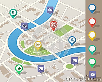 City Map Illustration Royalty Free Stock Images - Image: 32776839
