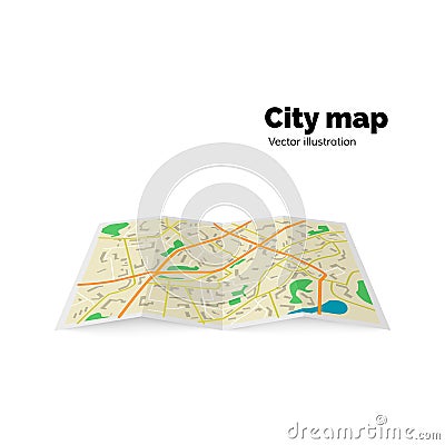 City map. Vector illustration Vector Illustration