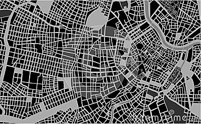 City Map of Vienna, Austria Vector Illustration