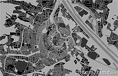 City Map of Vienna, Austria Vector Illustration