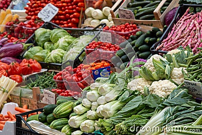 City market bolzano fruit vegetables and food Editorial Stock Photo