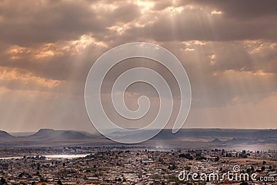 The city of Maseru, Lesotho Stock Photo