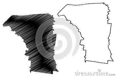 City of Merri-bek (Commonwealth of Australia, Victoria state, Vic) map vector illustration, Vector Illustration