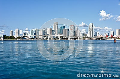 City of Miami Skyline Stock Photo