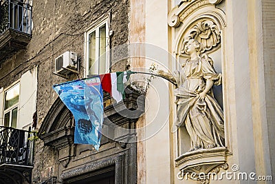 the city of Naples celebrates the euphory for the SerieA title back to the city 33 years after Maradona Editorial Stock Photo