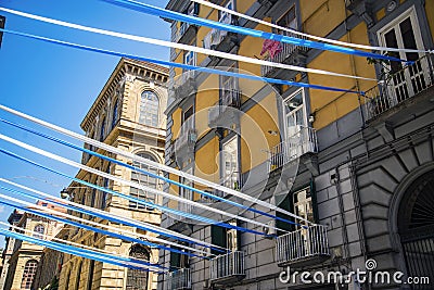 the city of Naples celebrates the euphory for the SerieA title back to the city 33 years after Maradona Editorial Stock Photo