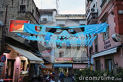 City of Naples prepared for the Seria A title Editorial Stock Photo