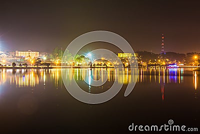 City night light, dalat city vietnam Stock Photo