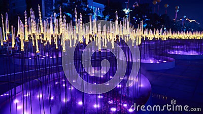 City nightscape Wheat led lighting Stock Photo