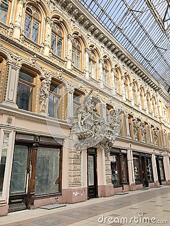 The city of Odessa. Ukraine. The landscape of historic buildings in the city center. Editorial Stock Photo