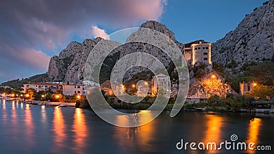 City of Omis landscape, Croatia Stock Photo