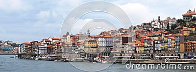 Oporto Portugal Ribeira docks Editorial Stock Photo