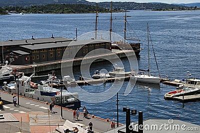 City of Oslo, Norway,city docks Editorial Stock Photo