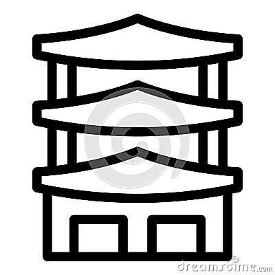 City pagoda icon outline vector. Japan kyoto Stock Photo