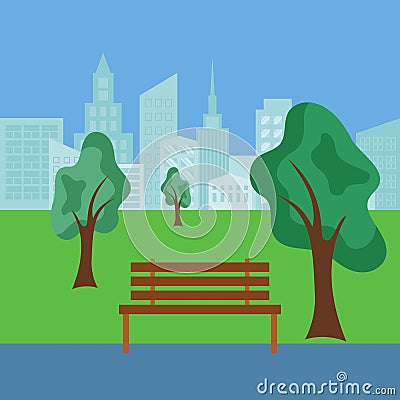 City Park. Vector illustration. Vector Illustration