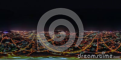 City of Penza night photos made from air.360 Stock Photo