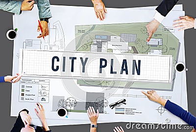 City Plan Municipality Community Town Management Concept Stock Photo