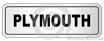 Plymouth City Nameplate Vector Illustration