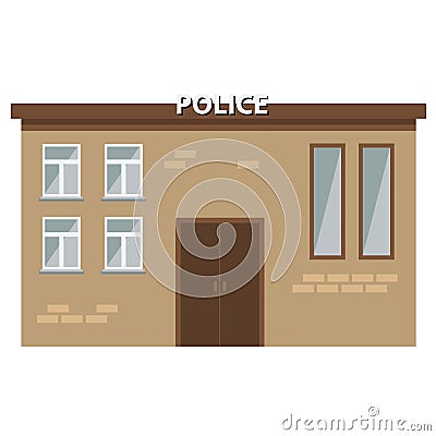 City police station department building . Vector Illustration