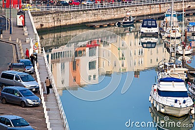 City port in UK Editorial Stock Photo