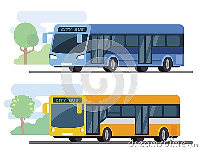 City public bus. Vector Illustration