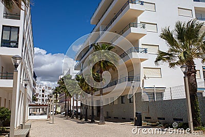 The city of Quarteira in Algarve Portugal Stock Photo