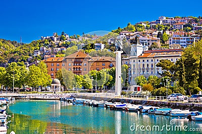 City of Rijeka Delta and trsat view Stock Photo